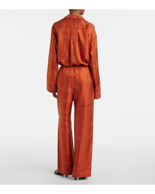 Totême  Orange Toteme Silk Pants