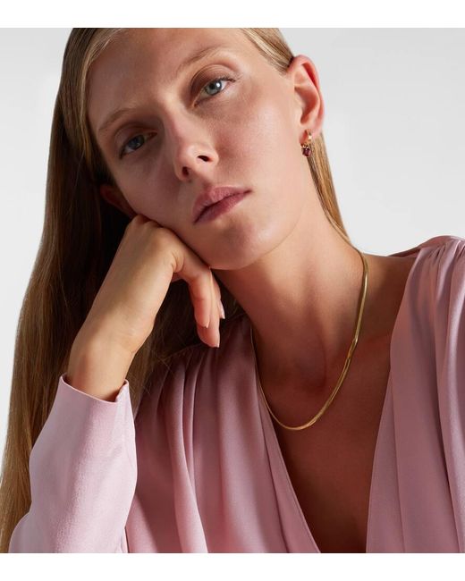 STONE AND STRAND Metallic Serpentine 14Kt Chain Necklace