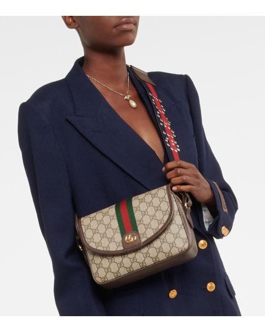 Gucci Ophidia GG Mini Shoulder Bag in Brown | Lyst UK