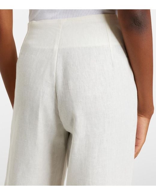 Faithfull The Brand White Lulea Linen Wide-Leg Pants