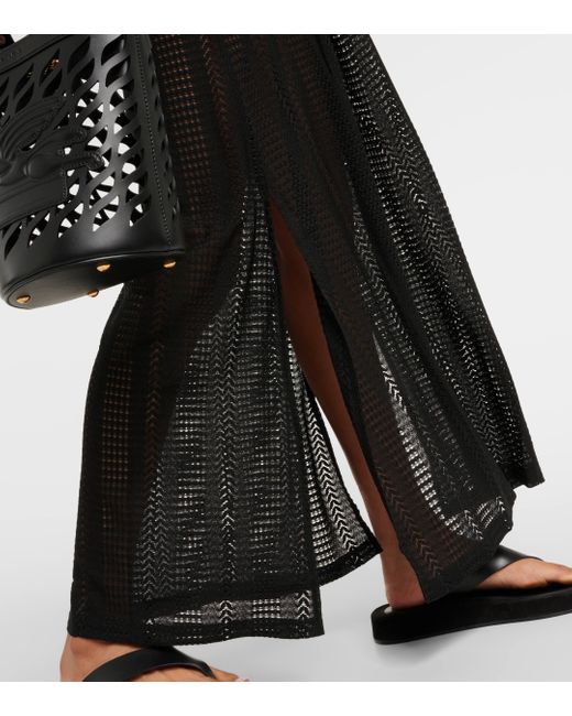 Melissa Odabash Black Mila Halterneck Knit Maxi Dress