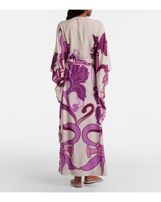 Adriana Degreas Purple Printed Beach Cover-Up