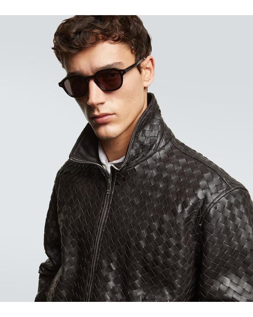 Bottega Veneta Brown Round Sunglasses for men