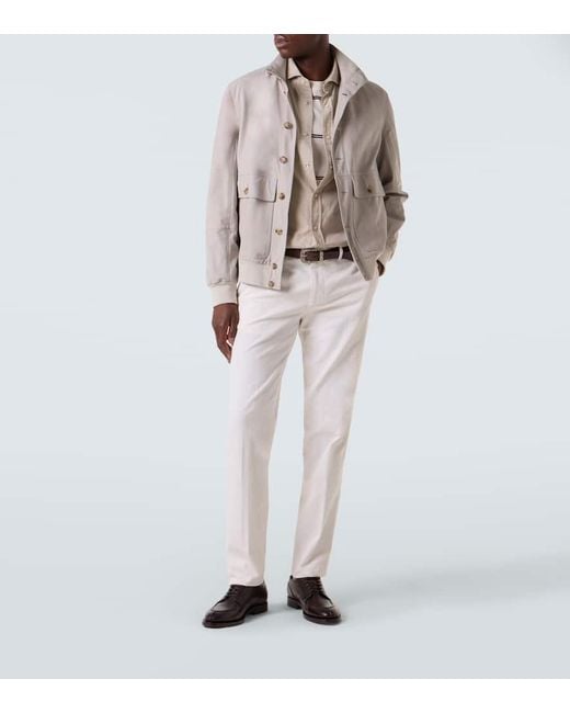 Brunello Cucinelli Schnuerschuhe Aus Leder in Brown für Herren