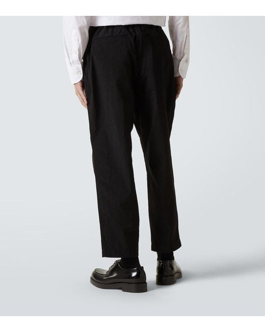 Junya Watanabe Black Cropped Straight Pants for men