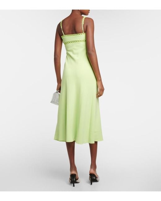 Jonathan Simkhai Green Sevilla Cady Midi Dress