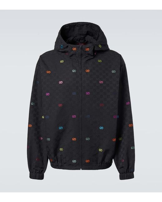 Gucci Black Gg Cotton Ripstop Zip Jacket for men