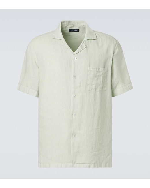 Thom Sweeney White Linen Shirt for men