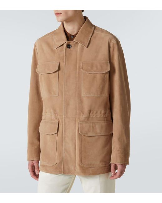 Brioni Natural Suede Field Jacket for men