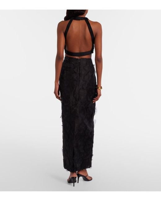 Max Mara Black Adepto Silk Maxi Skirt