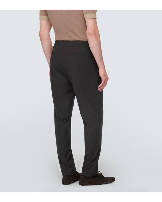 Pantaloni Easy Wear in misto lana di Lardini in Black da Uomo