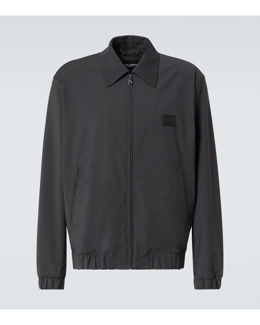 Dolce & Gabbana Gray Wool-Blend Blouson for men