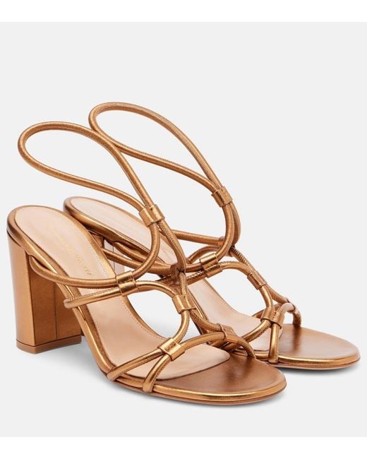 Gianvito Rossi Metallic Leather Sandals