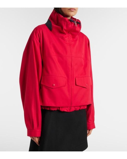 Loewe Red Cotton And Silk Gabardine Jacket