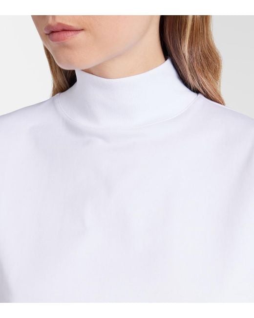 Alaïa White Cotton Jersey T-Shirt