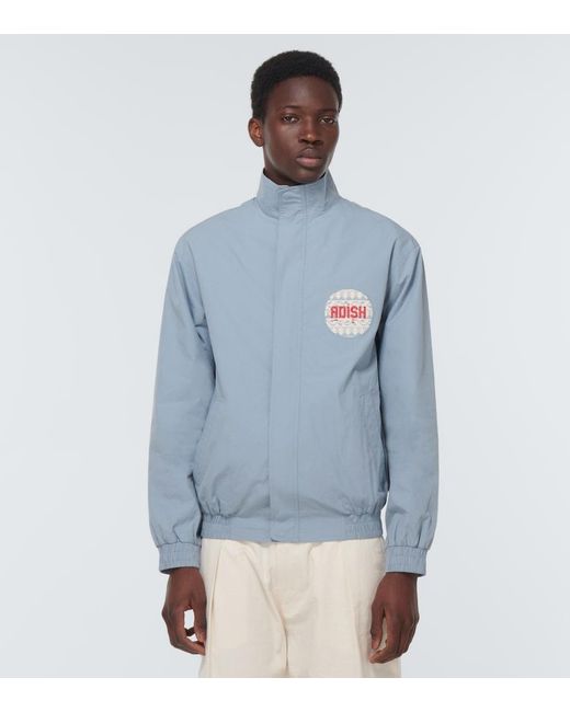 Adish Blue Logo Track Jacket for men