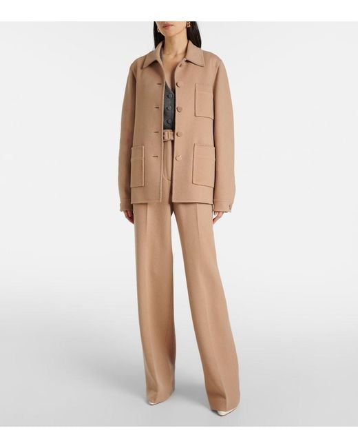 Gabriela Hearst Natural Norman Cashmere Straight Pants