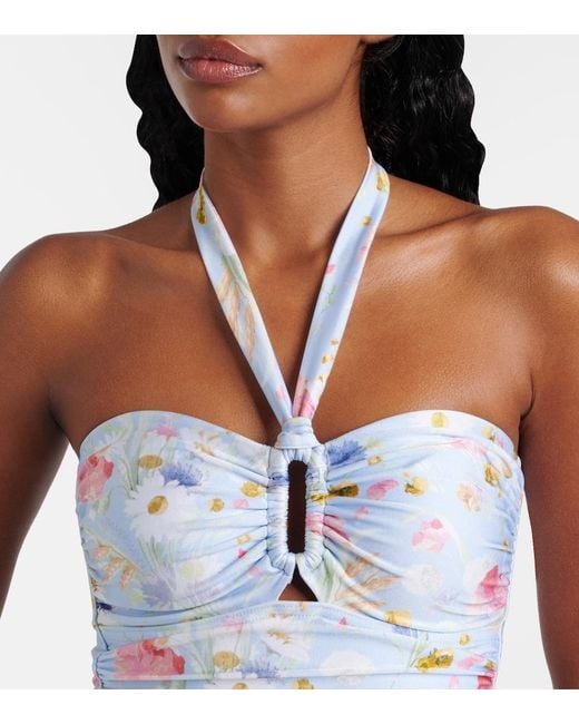 Zimmermann Blue Lucky Floral Swimsuit
