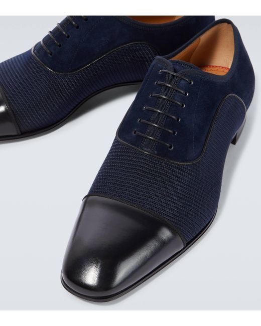 Christian Louboutin Blue Greggo Leather Oxford Shoes for men