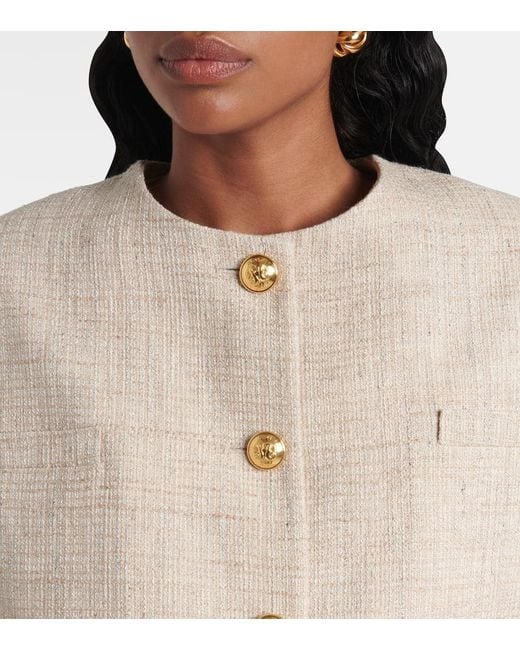 Veste Gliss En Lin, Coton Et Soie Melanges Blazé Milano en coloris Natural