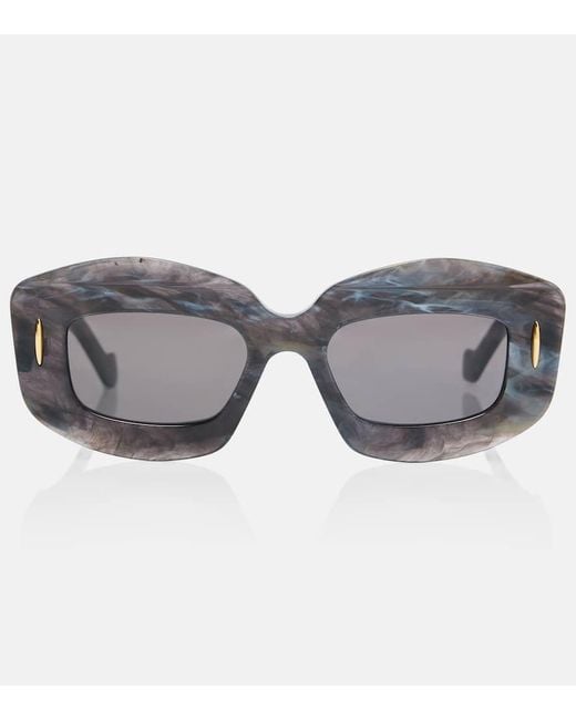 Loewe Gray Anagram Oversized Sunglasses