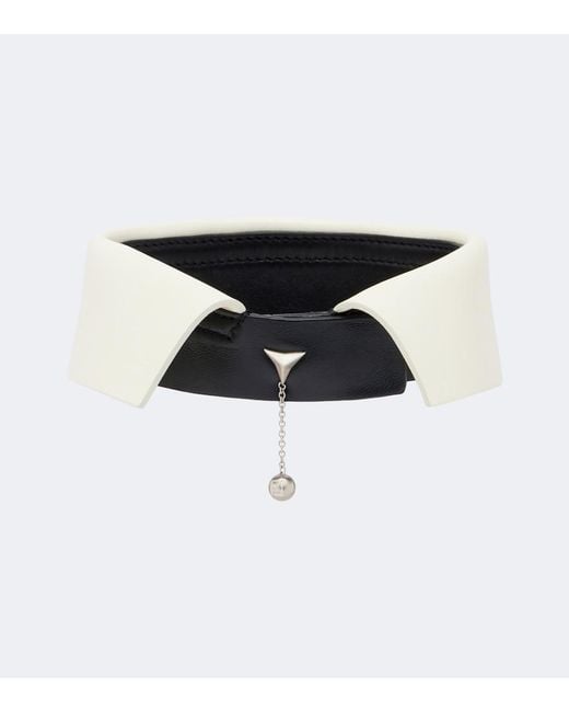 Fendi Black Embellished Leather Collar