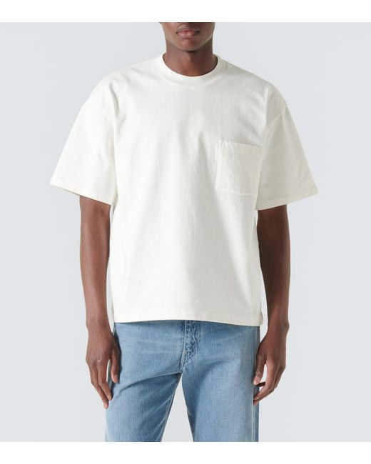 Camiseta de jersey de algodon Auralee de hombre de color White