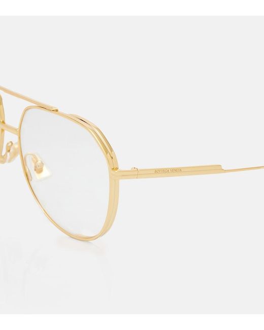 Bottega Veneta Multicolor Light Ribbon Aviator Glasses