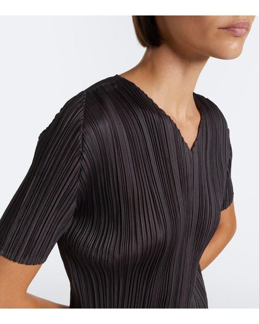 Pleats Please Issey Miyake Black Monthly Colors: August Pleated Top