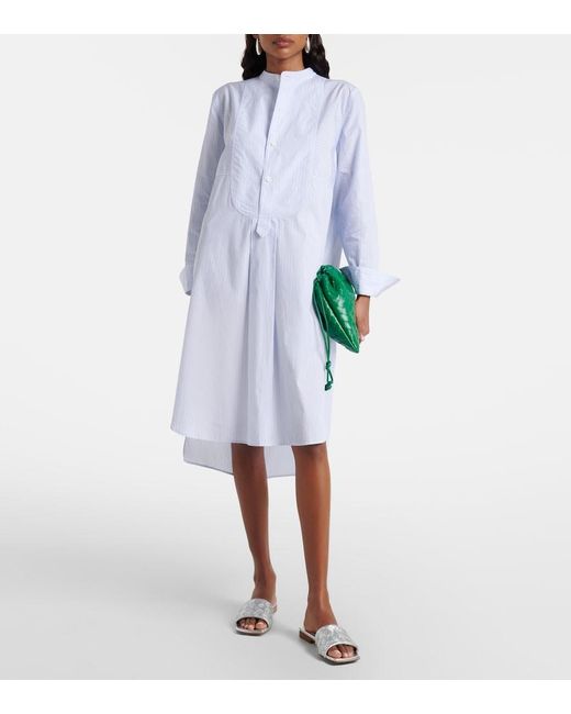 Bottega Veneta White Parco Intrecciato Leather Mules