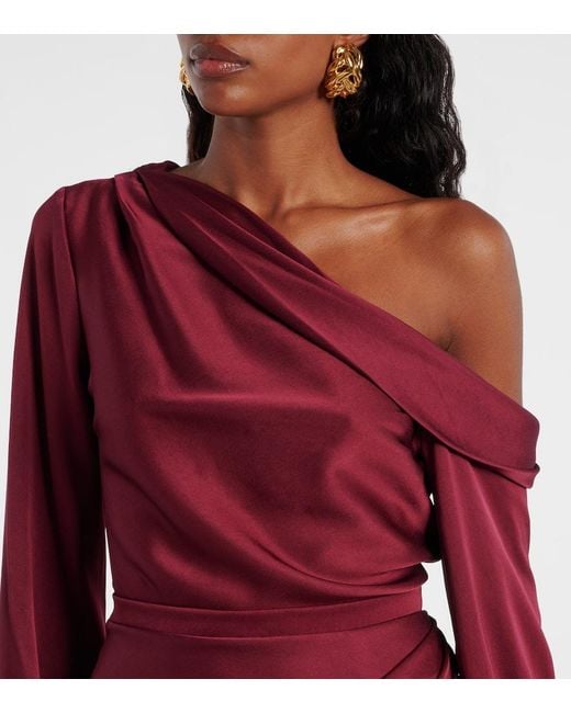 Jonathan Simkhai Red Cameron Satin Minidress