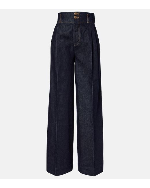 Jeans Hypnotic A Vita Alta E Gamba Larga di Zimmermann in Blue