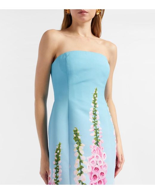 Oscar de la Renta White Foxglove Corset Gown