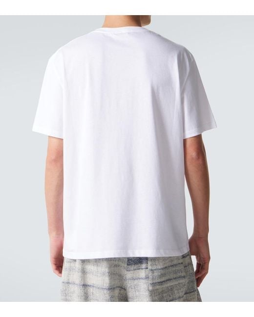 Loewe White Paula's Ibiza Cotton Jersey T-Shirt for men
