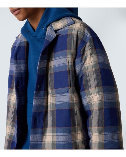 Visvim Blue Keesey Wool And Linen Down Overshirt for men