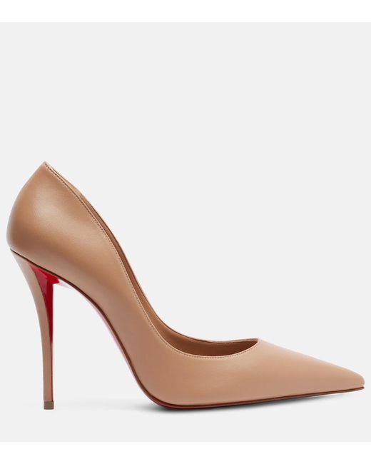 Christian Louboutin Brown Miss Z 100 Leather Pumps