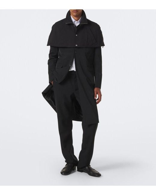 Prada Black Re-Nylon Cropped Cape for men