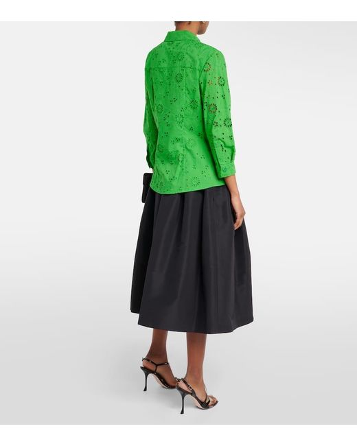 Carolina Herrera Green Bluse aus Baumwolle