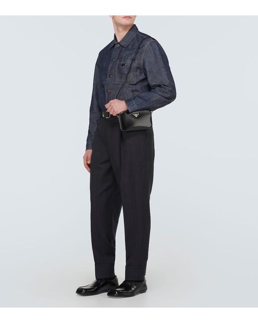 Borsa A Tracolla Brique di Prada in Black da Uomo