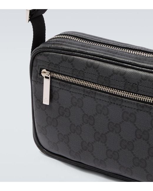 Gucci Black Essence Mini Gg Canvas Crossbody Bag for men