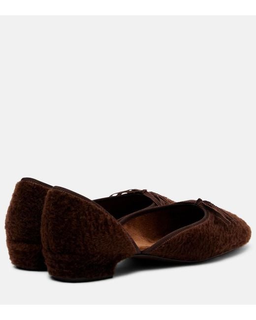 Herbert Levine Brown 24/7 Shearling Ballet Flats