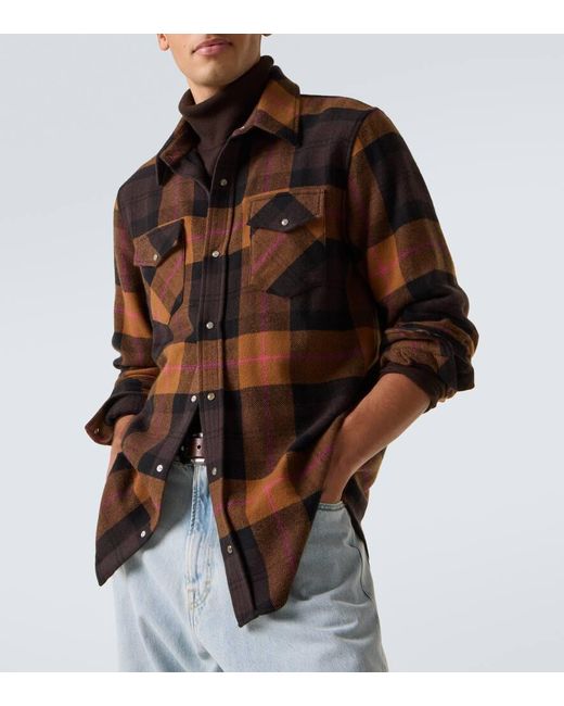 Camicia di God's True Cashmere in Brown da Uomo