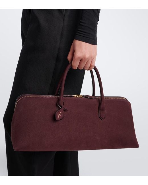 Alaïa Red Delta Medium Suede Top-Handle Bag