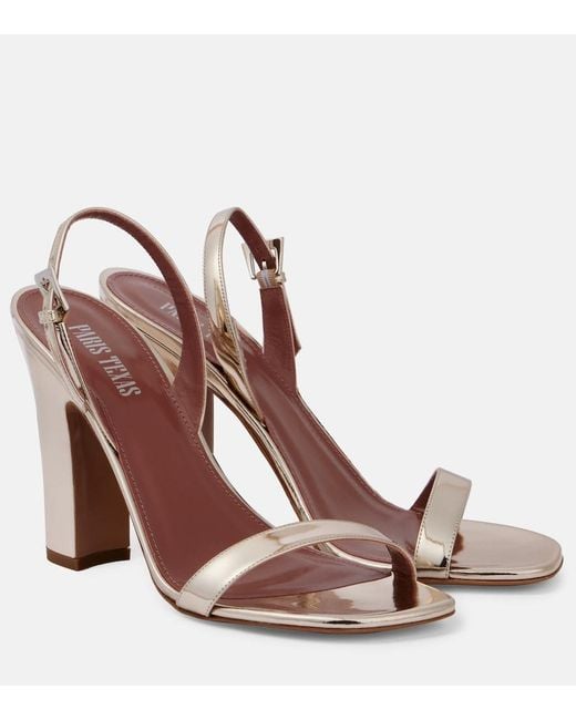Paris Texas Brown Bea 100 Mirrored Leather Sandals