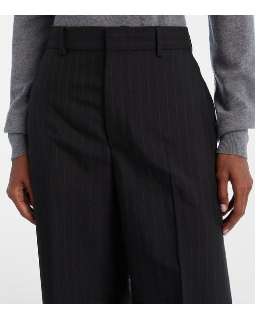 Gucci Blue Wool Wide-Leg Pants