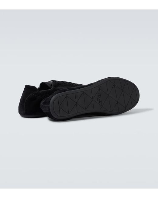 Prada Sneakers Collapse Aus Re-Nylon Mit Veloursleder in Black für Herren