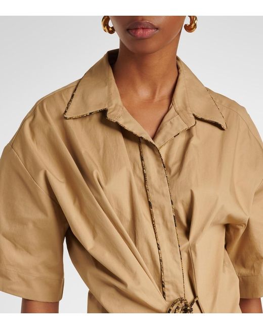 Dries Van Noten Natural Cotton Wrap Dress