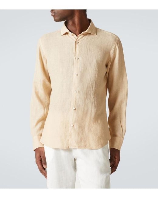 Fedeli Natural Linen Shirt for men