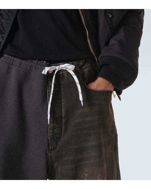 Jeans Anchos De Tiro Medio Balenciaga de hombre de color Gray