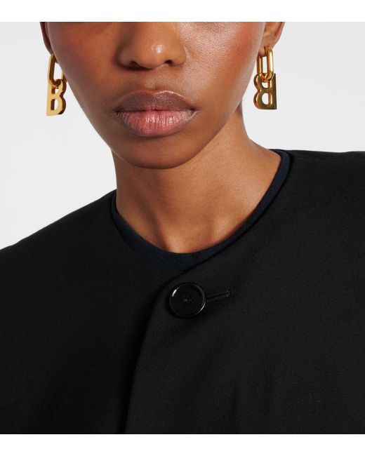 Balenciaga Metallic B Chain Xl Earrings